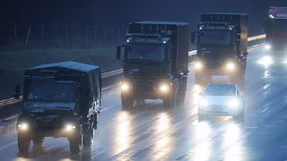 Litauischer Militärkonvoi durchquert Mitteldeutschland