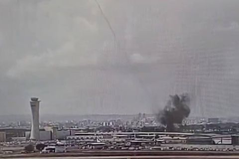Videoaufnahmen zeigen Raketeneinschlag am Flughafen Tel Aviv