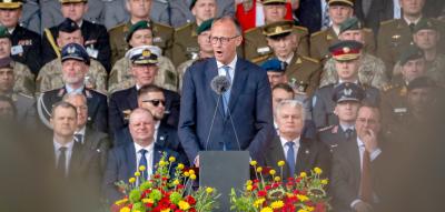 Merz verspricht in Litauen, „jeden Zentimeter des Nato-Territoriums“ zu verteidigen
