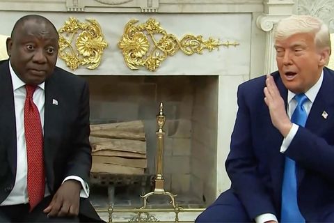 Trump versucht, Staatschef im Oval Office bloßzustellen