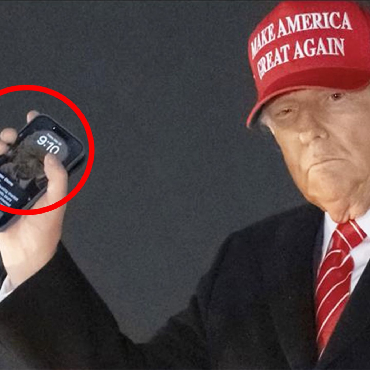 Internet amüsiert sich über Trumps Handy-Sperrbildschirm