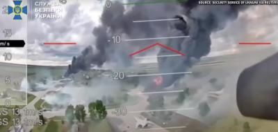 Neues Video der Operation „Spinnennetz“ zeigt kompletten Drohnenflug bis zu angegriffenen Jets