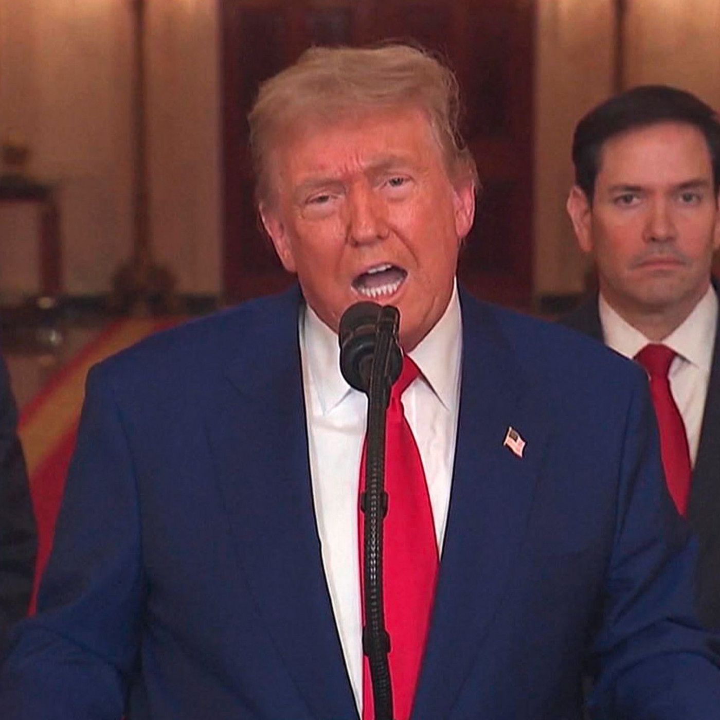 "Sie haben unsere Leute getötet": Trumps ganze Rede zum US-Kriegseintritt im Video