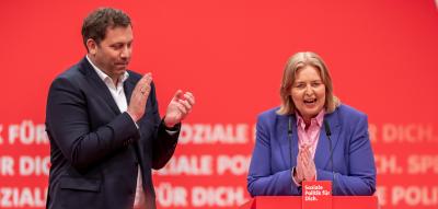 Bas und Klingbeil zur neuen SPD-Spitze gewählt – Vizekanzler erhält nur 64,9 Prozent