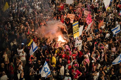 Massendemonstration in Israel für Geisel-Deal