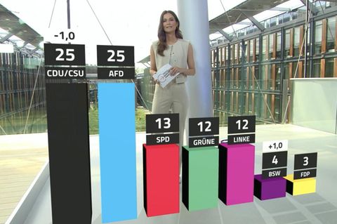 Union und AfD jeweils so stark wie SPD und Grüne zusammen