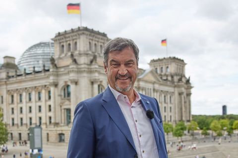 Störung am Rande von ARD-Sommerinterview mit Söder