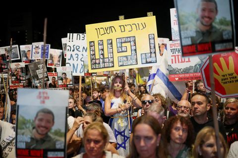 Hunderttausende Israelis demonstrieren für die Befreiung der Geiseln