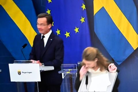 Schwedens Gesundheitsministerin bricht bei Pressetermin zusammen