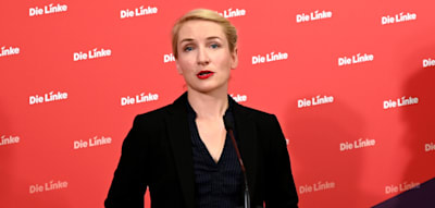 Linke-Chefin Schwerdtner tritt mit Palästina-Schal auf – Israel fehlt darauf