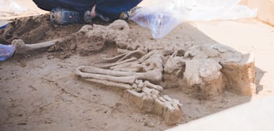 Bei Bauarbeiten taucht ein 4000 Jahre altes Gräberfeld auf – Leichen mit angewinkelten Armen