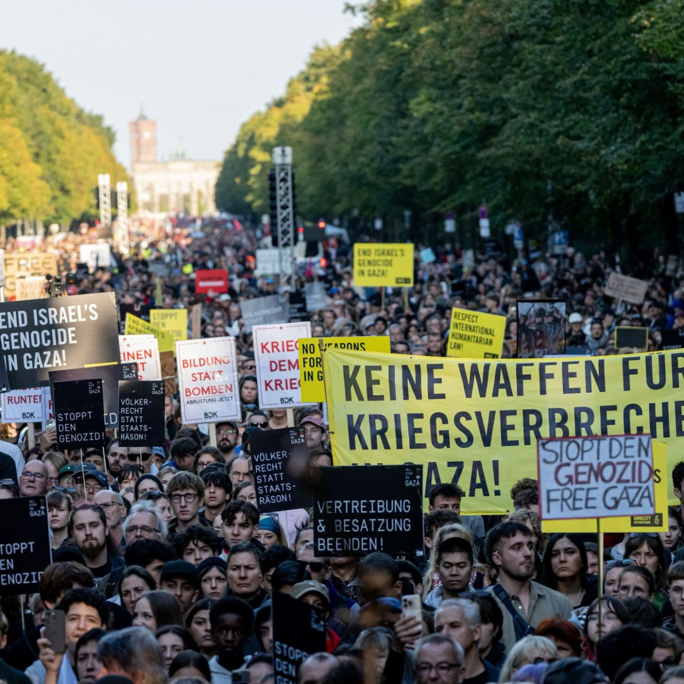 Rekordzahl gegen Gaza-Krieg auf der Straße