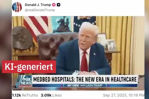 Trump verwirrt mit KI-Video über "historisches Gesundheitssystem"