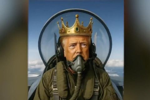 Trump verhöhnt Demonstranten mit KI-Videos als König, der Kot auf sie abwirft