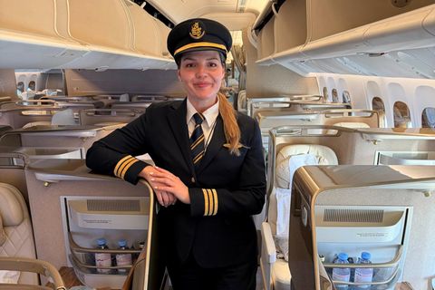 "'Wow, eine Frau als Pilotin', h&ouml;re ich h&auml;ufiger"