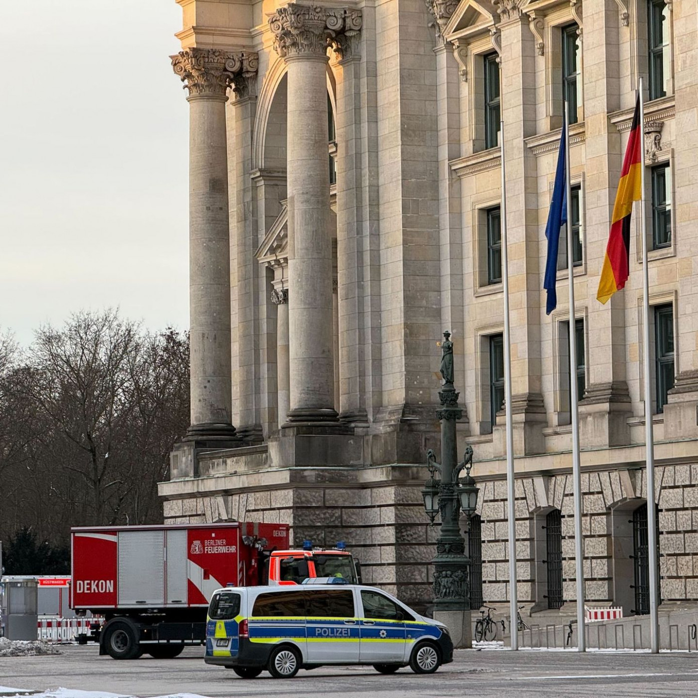 Gasmelder l&ouml;st Feuerwehreinsatz im Reichstagsgeb&auml;ude aus