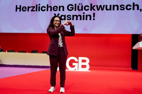 DGB-Chefin Fahimi mit gro&szlig;er Mehrheit best&auml;tigt