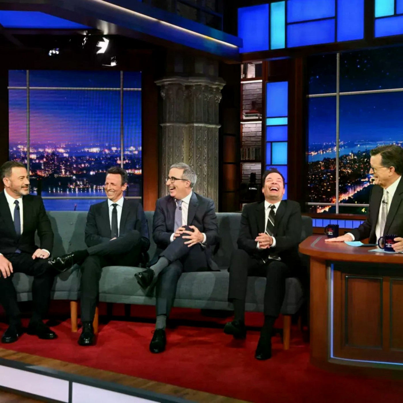 Gipfeltreffen der Late-Night-Giganten &ndash; und nat&uuml;rlich geht es vor allem um Trump
