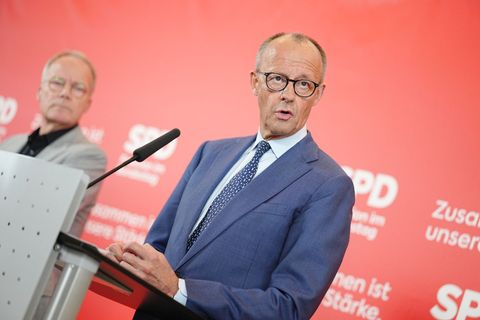 Merz wirbt f&uuml;r Koalition ohne rote Linien