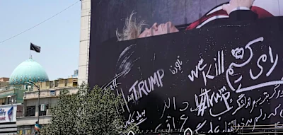 &bdquo;Wir werden Trump t&ouml;ten&ldquo; &ndash;&nbsp;Riesiges Propagandaplakat im Iran zeigt US-Pr&auml;sident in Sarg