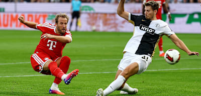 Mit viel M&uuml;he zwingen die Bayern Elversberg in die Knie
